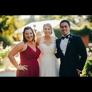 Pink bridesmaid dress. Halter. Only worn once.